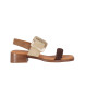 Chika10 Leren sandalen Binka 01 bruin