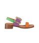 Chika10 Binka 01 Sandali iz usnja vijolične barve