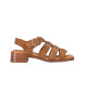 Chika10 Binka 02 leren sandalen bruin