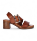 Chika10 Sandaler i læder Gotica 08N brun -Hælhøjde 5 cm