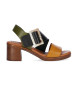 Chika10 Skórzane sandały Gotica 08N zielone -Wysokość obcasa 5cm