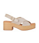 Chika10 Hachi 02 zlati usnjeni sandali -Višina pete 5 cm