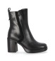 Chika10 Kate 01 Lederstiefelette Schwarz