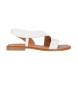 Chika10 Usnjeni sandali Musaka white