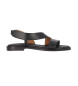 Chika10 Leather sandals Musaka 05 black