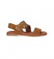 Chika10 Leren sandalen Naira 11 bruin