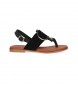 Chika10 Leren sandalen Naira 12 zwart 