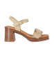 Chika10 Leather Sandals New Godo 04 beige -Heel height 7cm