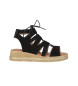Chika10 New Mudejar 02 leather sandals black