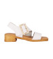 Chika10 Polea 01 sandaler i vitt läder