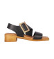 Chika10 Polea 01 Leather Sandals preto