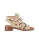 Chika10 Polea 03 beige Leather Sandals