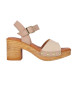 Chika10 San Marino 11 beige Leather Sandals