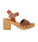 Chika10 Rjave usnjene sandale San Marino 11