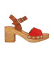 Chika10 Leren sandalen San Marino 11 rood