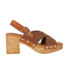 Chika10 Brązowe skórzane sandały San Marino 12