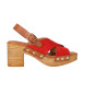 Chika10 Skórzane sandały San Marino 12 czerwone