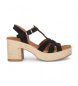 Chika10 Leren sandalen Torrox 01 zwart