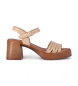 Chika10 Leather Sandals Trevi 04 beige -Heel height 8cm