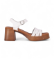 Chika10 Sandálias de couro Trevi 04 branco -Altura do salto 8cm