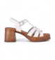 Chika10 Sandaler i læder Trevi 05 hvid