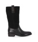 Chika10 Botas de piel Valencia 01 Negro