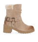 Chika10 Re Pelote 02 Taupe leather ankle boots