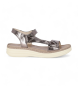 Chika10 Usnjene sandale Homer 01680 bronze