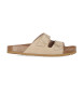 Chika10 Leather Sandals Konil 01 beige