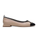 Clarks Ubree15 Poppy beige leather ballerina pumps