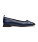Clarks Ubree15 Poppy navy leather ballerina pumps