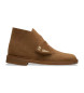 Clarks Bottes en cuir Desert marron