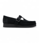 Clarks Zapatos de piel Wallabee negro