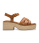 Clarks Coledale Strap leather sandals brown