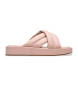 Clarks Alda Glide roza usnjeni sandali