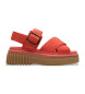 Clarks Evamar Wish sandali iz koralnega usnja