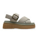 Clarks Evamar Wish zeleni usnjeni sandali