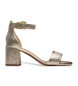 Clarks Ezoria Mae goldene Ledersandalen