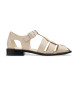 Clarks Skórzane sandały Hana Sun off-white