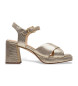 Clarks Ritzy75 Rae goldene Ledersandalen