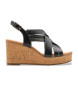 Clarks Leather sandals Sabina Sling black