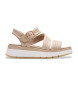 Clarks Sandalen van toscaans beige leer