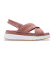 Clarks Tuscan Cross leren sandalen roze