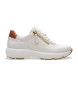 Clarks Tivoli Zip leather shoes white