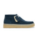 Clarks Torhill Hi Leather Shoes blue