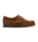 Clarks Sapatos de couro Wallabee castanhos