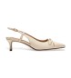 Clarks Scarpe Zarey Bow in pelle beige
