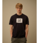 C.P. Company T-shirt Logo Label azul-marinho