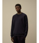 C.P. Company Crewneck sweatshirt Diagonaal Verhoogd Navy