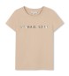 Michael Kors T-shirt beige con logo